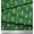 thumbnail image 2 of Soimoi Velvet Fabric Leaves & Floral Artistic Decor Fabric Printed Yard 58 Inch Wide, 2 of 5