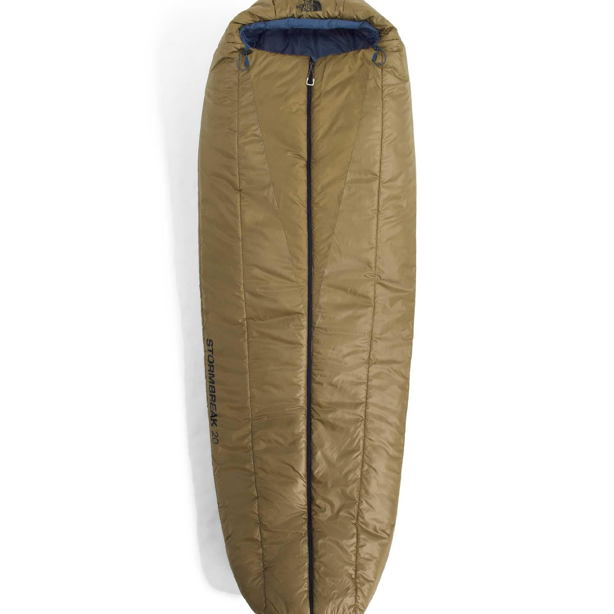 THE NORTH FACE Stormbreak 20F / -7C Backpacking Sleeping Bag - Water Repellent Fully Insulated Includes Stuff Sack Cedar/Summit Navy Regular