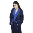 thumbnail image 2 of Women’s 100% Terry Cotton Bathrobe Toweling Gown Robe Two Tone, 2 of 9