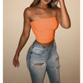 thumbnail image 1 of Haut Court Bustier Tube à Rayures Aguichant pour Femmes, Débardeur, Camisole, Blouse, 1 of 5