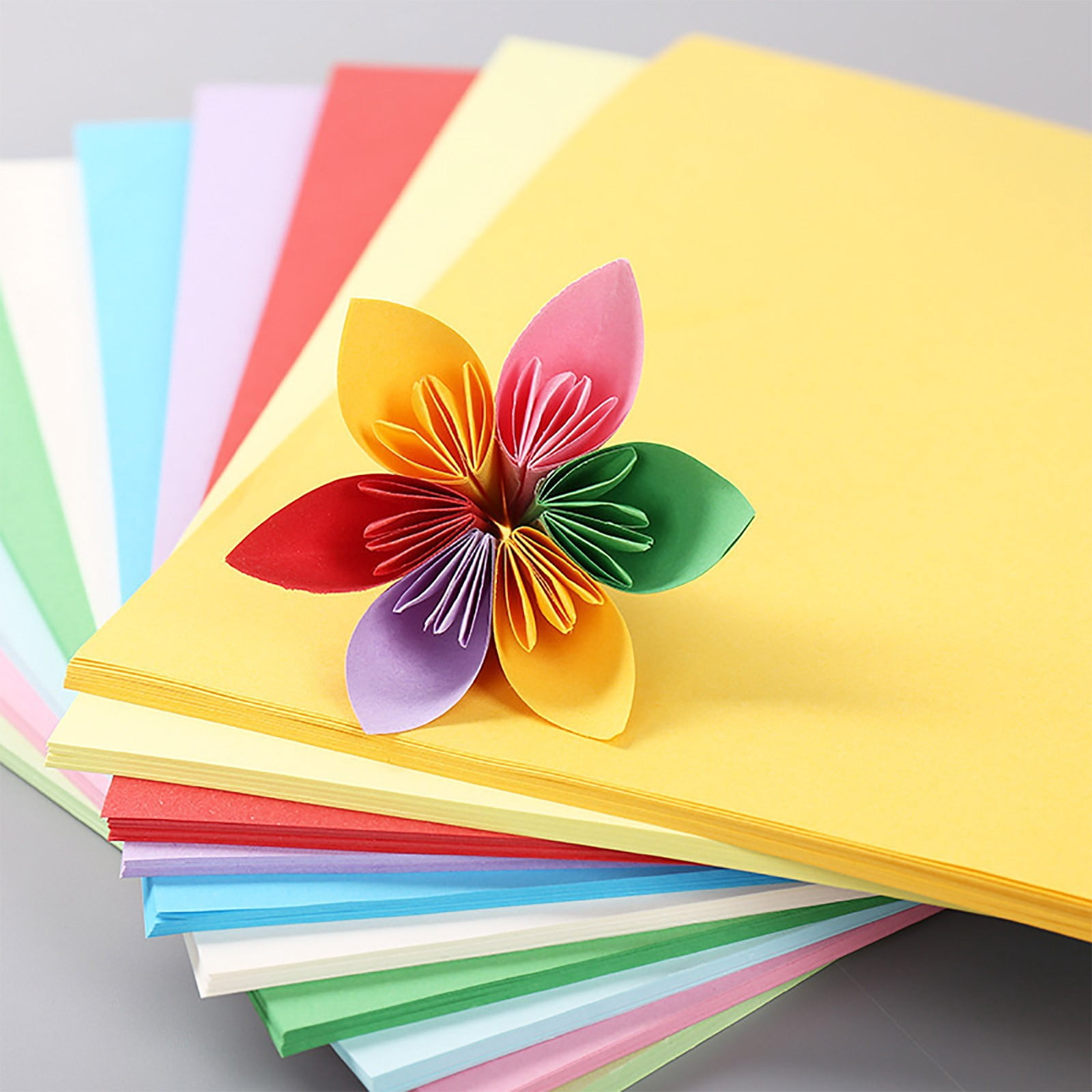 Amzcrzy Office and Stationery, Office Desk Accessories, Office Supplies, A4 Hand Origamis Large Color Paper Rectangular Multi-functional Materials Solid Color Paper-cut Paper Paper