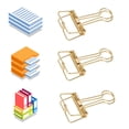 thumbnail image 4 of 50Pcs Clips Métalliques Conception Creuse Force de Serrage Forte Longue Durée de Vie Polyvalente, pour l'Organisation de Documents, 4 of 8