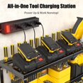 thumbnail image 3 of Power Tool Organizer Min Fast Assembly Slots Layer Heavy Duty Metal & Max lb load Cordless Power Dill Holder in Garage/Workshop/Pegboard/Shed, 3 of 8