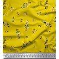 thumbnail image 1 of Soimoi Tissu Viscose Georgette Notes Instrument de Musique Imprimé Tissu au Mètre 42 Pouces de Large, 1 of 1