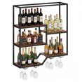 thumbnail image 1 of Gymax Wall Mounted Wine Rack 6-Tier Hanging Bar Shelf w/ Bottle Display Shelf, 1 of 9