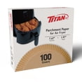 thumbnail image 2 of TITAN Feuilles en Papier Parchemin pour Friteuse à Air, Forme Ronde, 19.5 cm, 100 Pièces, 2 of 5