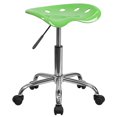 thumbnail image 1 of Vibrant Apple Green Tractor Seat and Chrome Stool, 1 of 9