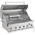 thumbnail image 4 of Spire 6-Burner Built-In Propane Gas Island Grill Head in Stainless Steel with Rear Burner, 4 of 6