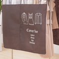 thumbnail image 2 of Clothes Dust Cover Nonwoven Dust Prevention Waterproof Transparent Window Design Hanging Garment Protectors Coffee, 2 of 3