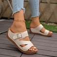 thumbnail image 3 of Womens Orthopedic Platform Slides Sandals 2025 Fashion Leopard Buckle Arch Support Wedge Dress Slip on, 3 of 7