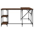 thumbnail image 2 of vidaXL Desk Brown Oak 139x139x75 cm Engineered Wood, 2 of 5