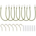 thumbnail image 1 of Unique Bargains Attaches de Rideaux, Lot de 6 Attaches de Rideaux Tressées avec Crochets à Vis et Boulons, Vert Foncé, 1 of 7