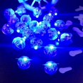thumbnail image 3 of Pack of 100 Round LED Paper Lantern Light Bulbs Long Lasting Time Blue, 3 of 4