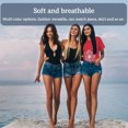 thumbnail image 2 of becaristey T-shirts à Col Rond pour Femmes Manches Courtes Style Simple Pissenlit Haut d'Été T-shirts Respirants Vêtements Unisexes Accessoire de Mode Rouge L, 2 of 6