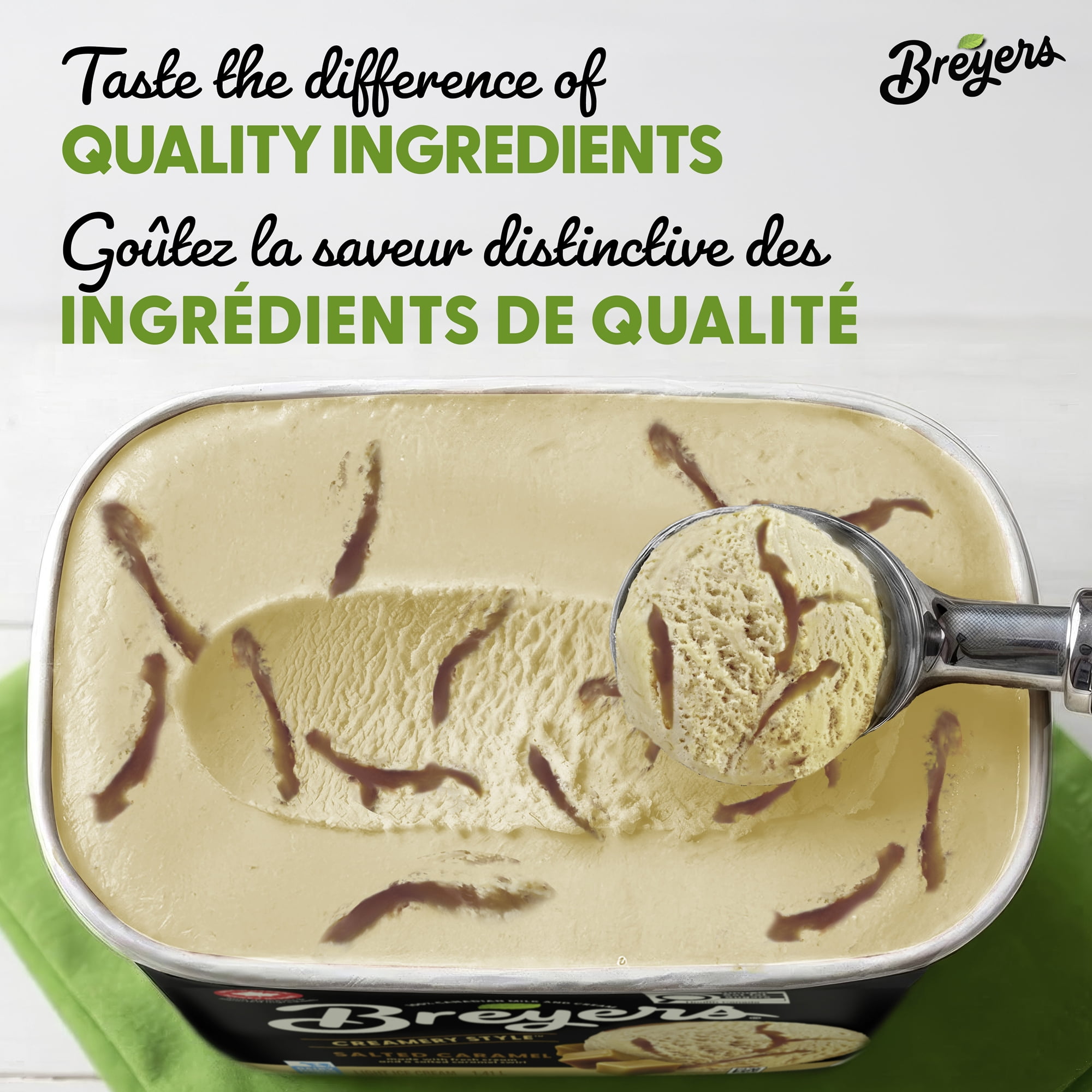 Breyers Creamery Style Salted Caramel Light Ice Cream, 1.41 L