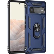 [SuperShield] Google Pixel 6 (6.4") 2021 Kickstand Rotating Ring Case, Heavy Duty Drop Protection Hybrid Shock Absorption Rugged Hard Phone Case Cover