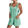 thumbnail image 1 of Dealovy Rompers for Women Summer Short Jumpsuits Dressy Casual Sleeveless Boho Overalls with Pockets, 1 of 7