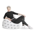 thumbnail image 2 of Gouchee Home Fluffy Stars White Faux Fur Bean Bag Chair – Soft Polyester with Polystyrene Bead Filling, Suitable for Adults and Teens, Lightweight & Cozy Seating for Bedroom, Living Room or Playroom, 2 of 8