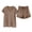 Khaki, variant on Ketyyh-chn99 Two Piece Sets for Women Ladies Shorts Set Printed V-Neck Tops Solid Short Casual Suit Green,S