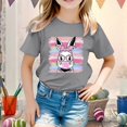 thumbnail image 2 of XDZJLR T-Shirts Filles Enfants Graphique de Pâques Coupe Ample Décontractée Manches Courtes Col Rond pour Garçons Vêtements 1-2 Ans, 2 of 4