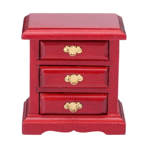 Mini Armoire à Tiroirs Mini Meubles Bois de Bouleau 1 Ensemble 5,6 X 5,4 X 3,2 cm
