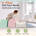 thumbnail image 2 of KIDKII 4 Piece Set Soft Play Original Foam Blocks for Toddlers Home Play Gym, Pastel, 2 of 10