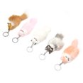 thumbnail image 4 of 5pcs Handicraft Fluffy Animal Keychain Portable Cute Key Ring Car Bag Pendant Decoration, 4 of 14