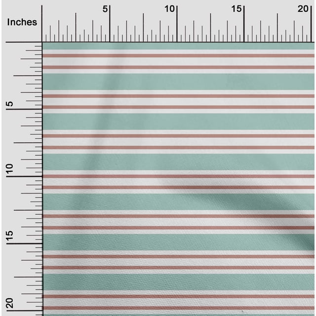 oneOone Rayon Aquamarine Fabric Stripes Sewing Craft Projects Fabric Prints By Yard 56 Inch Wide-F2S