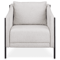 thumbnail image 4 of Bouclair Metal & Fabric Accent Chair in Oatmeal, 4 of 10