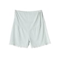 thumbnail image 3 of Limited Time Savings,Plus Size Solid Color Maternity Shorts,Comfortable, Wear-Proof, Stretchy Pants for Pregnant Women Summer Collection|100%Polyester,Green,Sopatenor, 3 of 7