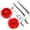 Red, variant on Kyusrd Summer Outdoor Patio Deals!Right Hand Bicycle Bike Aluminum Crisp Clear Sound Adults Kids-Ringer