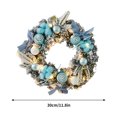 thumbnail image 3 of TIMIFIS Pre-Lit Artificial Christmas Wreath, With Balls And Plastic Flower, Bowknot, Rattan, Christmas Decorations for Home Front Door Window Xmas Tree Holiday Party, 3 of 6