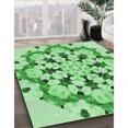 thumbnail image 3 of Ahgly Tapis Rectangulaire Lavable en Machine Intérieur Vert Jade Transitionnel, 5 Pieds x 8 Pieds, 3 of 7
