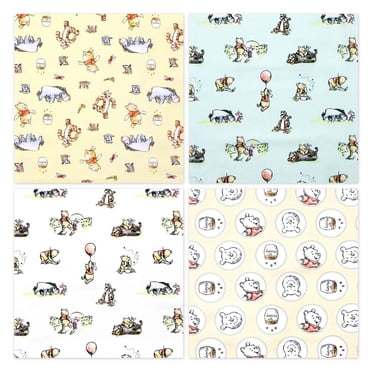 FABRIC CREATIONS Disney Winnie the Pooh Cotton Fat Quarter Bundle, 4-Piece, 4x18x21