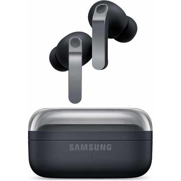 Samsung Galaxy Buds4 Pro - Tout Neuf - Modèle International - Noir / Écouteurs Véritablement Sans Fil avec ANC Adaptatif, Haut-Parleur Bidirectionnel, Assistant Galaxy AI, Bluetooth 5.4, Étui de Recharge Sans Fil (SM-R650N)