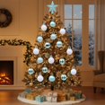 thumbnail image 2 of Light Blue 36Pcs Christmas Ornament Set Colorful Painted Christmas Balls For Tree Decoration Party Gift Box Home Holiday Decor Shatterproof Plastic Hanging Balls 104G, 2 of 7