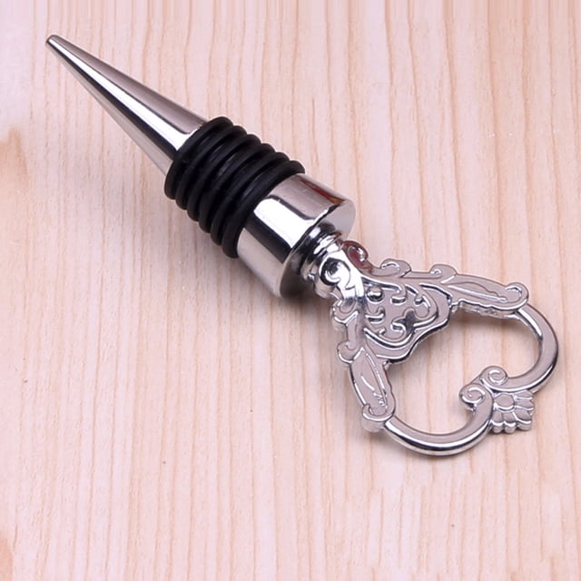 Agiferg Zinc Alloy Wine Bottle Stopper Metal Clear Rhinestones