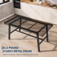 thumbnail image 4 of 55 Inch Farmhouse Modern Dining Table for 2-4 Persons, Rectangular Heavy Duty Kitchen Table Built with 2"×2" Thick Metal Legs, Ideal for Small Dining Room & Apartment Kitchen, 4 of 8