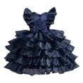thumbnail image 1 of XDZJLR Girl Dresses Children'S Mesh Stylish Little Princess Tutu Solid Color Flying Sleeve Dress, 1 of 7