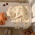 thumbnail image 2 of Ensemble de Pyjamas pour Petite Fille, Haut à Col Rond et Pantalon, Pyjamas pour Enfants, Vêtements de Maison, Pyjamas pour Garçon, Taille 5-6 Ans, 2 of 7