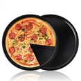 thumbnail image 1 of Oleegame 1PC Clean Size Bakeware Pan Pizza Perfect Nonstick 12inch To And Easy Non Stick Kitchen，Dining & Bar Black, 1 of 8