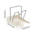 thumbnail image 3 of Storage Rack For Pot Lid And Tablecloth With V-shaped Groove Antis Slip And Water Tray Kitchen Desktop Storage Rack, 3 of 6