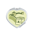 thumbnail image 1 of Great Wall China Pattern Heart Mirror Travel Magnification Portable Handheld Pocket Makeup, 1 of 3