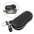 thumbnail image 4 of Esquirla Leather Keychain Unisex Holder Case Cowhide Car Key Chain Organizer Black, 4 of 8
