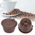 thumbnail image 3 of SNNROO Capsule de Café Dosette Réutilisable Rechargeable Capsule de Café Dosette Filtre Ensemble de Tasses avec Cuillère Brosse (2 Capsules de Café), 3 of 9
