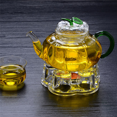 thumbnail image 3 of 2X Clear Glass Heat-Resisting Heart Shape Teapot' Warmer Heater Base Candle Holder, 3 of 7