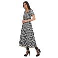 thumbnail image 2 of Moomaya Printed Front Slit Dresses For Women Short Sleeve Kurti Summer Wear, 2 of 6