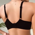 thumbnail image 4 of VEKDONE Women's Soft Breathable Solid Color Bra Push-up Bra Black 75C, 4 of 8