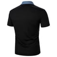 thumbnail image 4 of EGNMCR T-Shirts pour Hommes, Manches Courtes, Patchwork, Col Rabattu, Chandail-Over, Cadeaux pour Hommes, 4 of 9