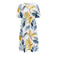 thumbnail image 4 of 2025 Robe Bohème pour Femmes Courte Robe Femme Manches Col Rond Poche Robe à Boutons devant Robe Décontractée Imprimée Courte Robes pour Femme Robe à Col Rond Printemps, 4 of 5